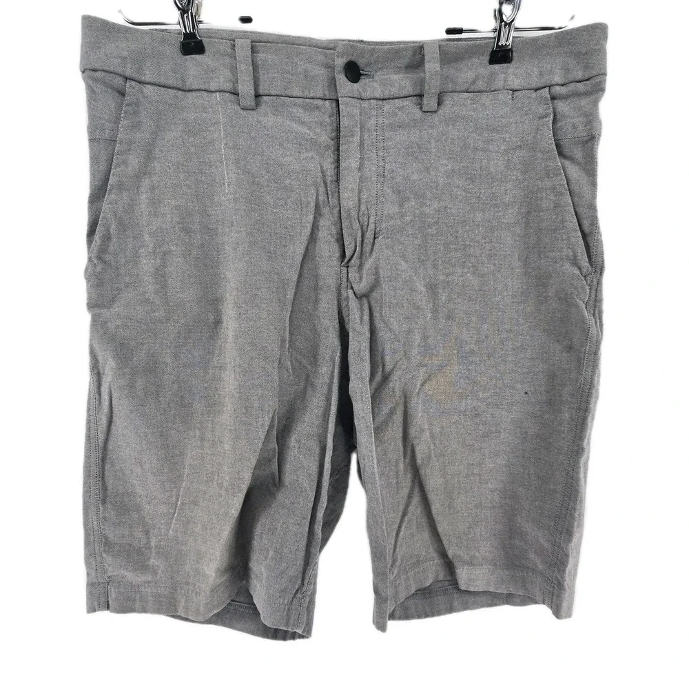 Lululemon Shorts Mens 36 Gray Commission Short Qwick Cotton 9